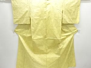 アンティーク　抽象花模様織り出し十日町紬単衣着物